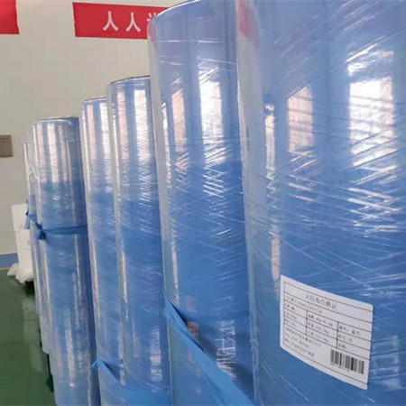 Tela não tecida azul Rolls de SMS SMMS do fabricante de China para produtos descartáveis médicos produzindo 7