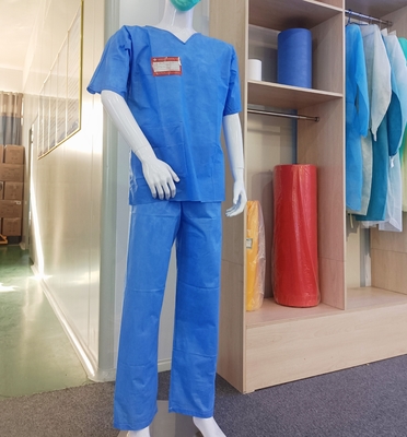 SMMS Disposable Surgical Gown Short Sleeve Patient Suits  For Hospital