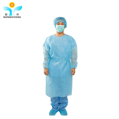 Vestido médico azul reforçado hospital do isolamento do nível 4 do vestido cirúrgico