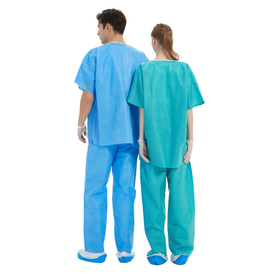 O paciente de Hosital do decote em V esfrega ternos para a mulher S M L revestimento e calças do homem do XL XXL