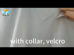 25-50gm Casaco branco descartável Cor Branca PP SMS Tecido não tecido