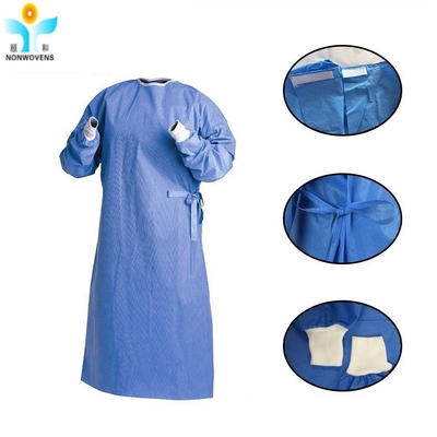 Roupas cirúrgicas SMS SMMS SSMMS Tecido não tecido para vestuário médico descartável