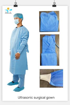Ultrasonic Breathable Sterile Surgical Gownings With 30-50gsm Non woven Fabric